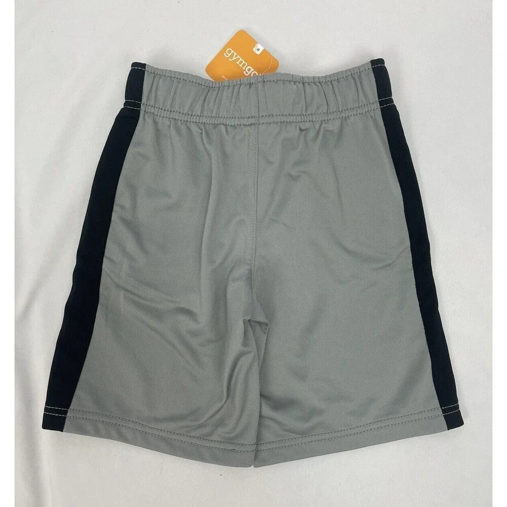 New Gymboree Boys XS 4 Grey Gymgo Active‎ Athletic Shorts Gym Elastic Waist